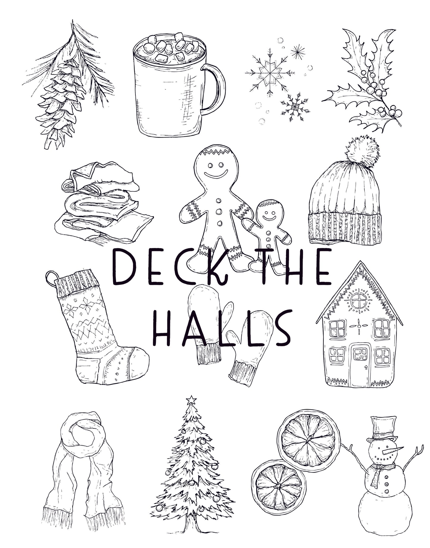 Printable Holiday Coloring Sheet Bundles