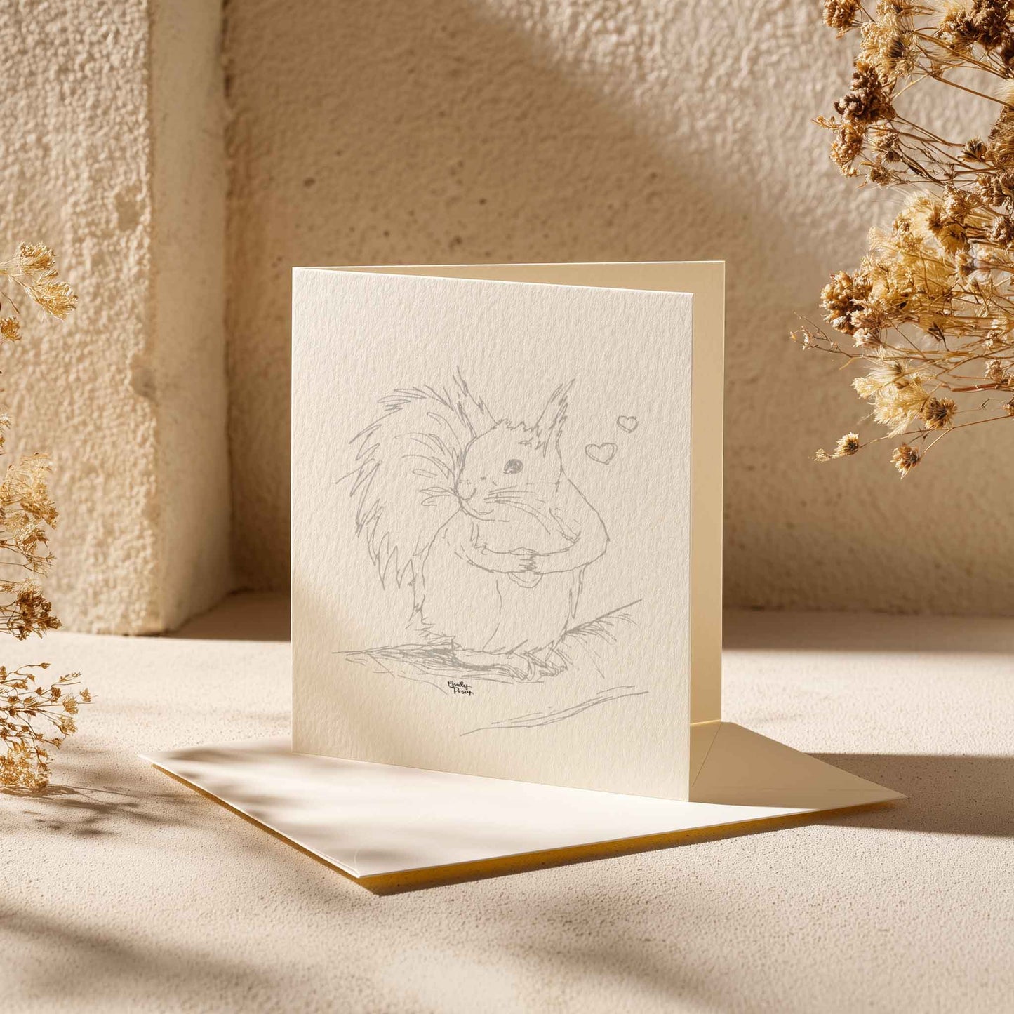 Paintable Greeting Cards | Valentine's Animals