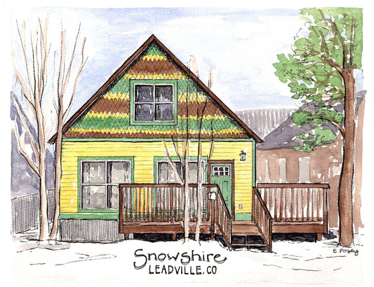 Watercolor Custom House Portrait | Hand Painted from Photo