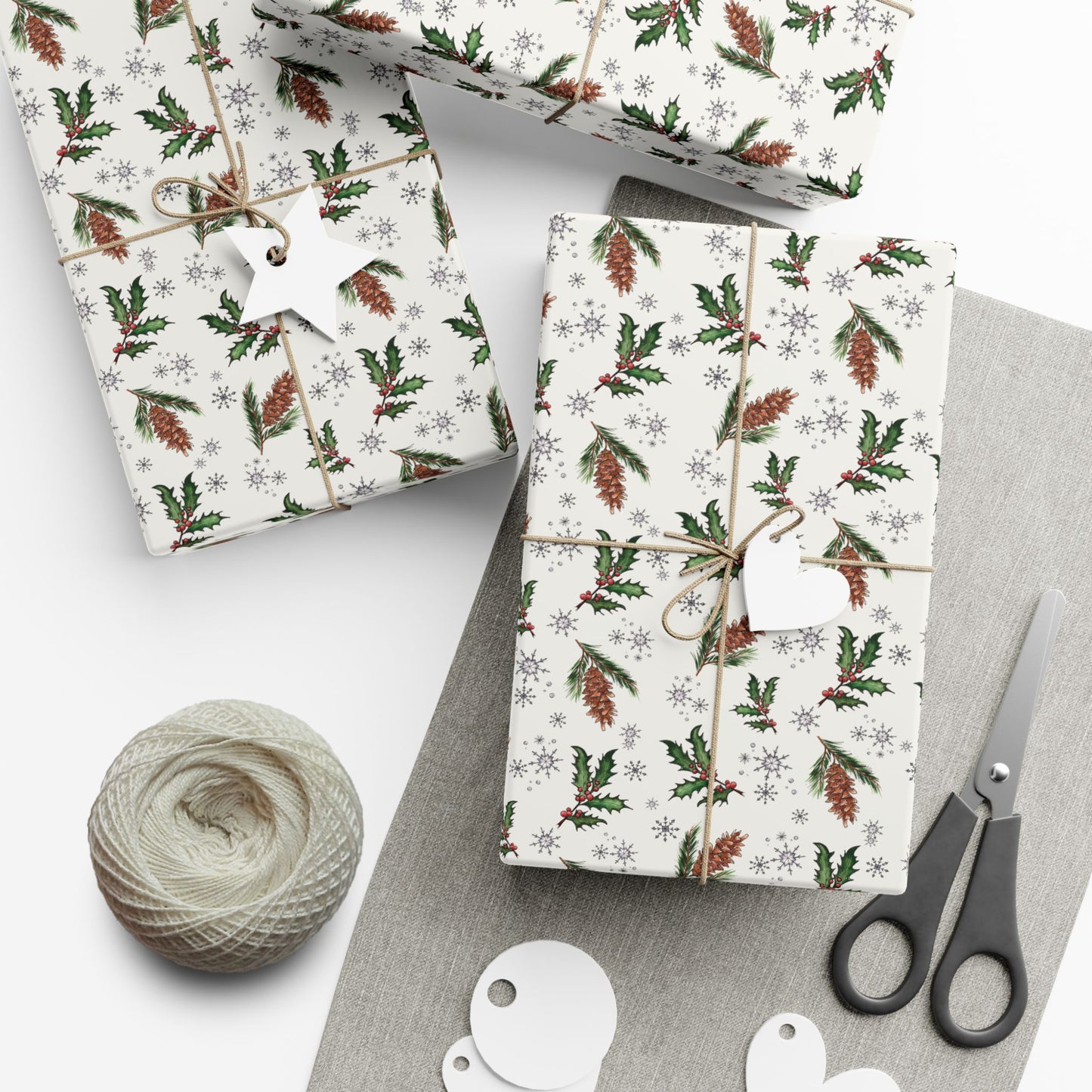 Deck the Halls | Hand Drawn Holiday Gift Wrap Paper