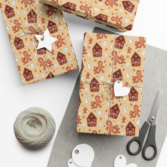 Watercolor Gingerbread | Holiday Gift Wrapping Paper