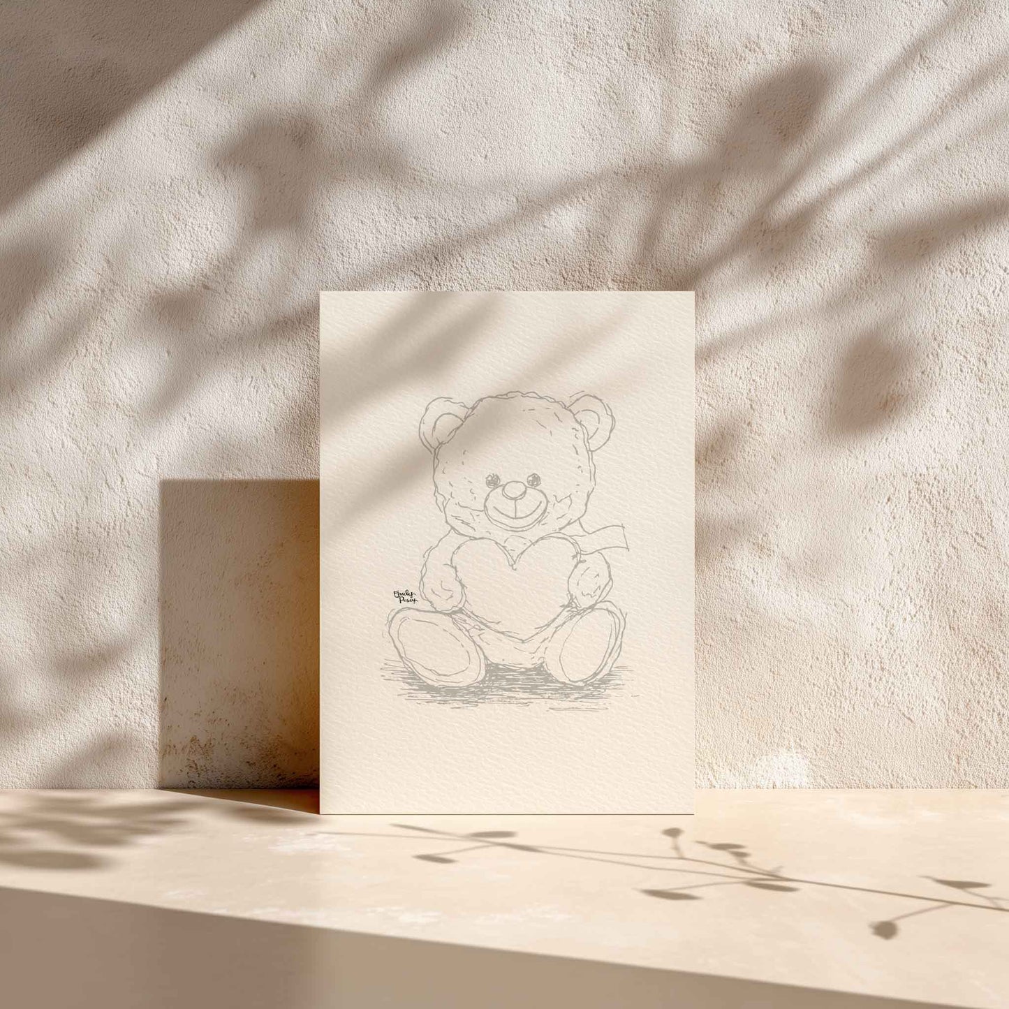 Paintable Greeting Cards | Valentine's Animals