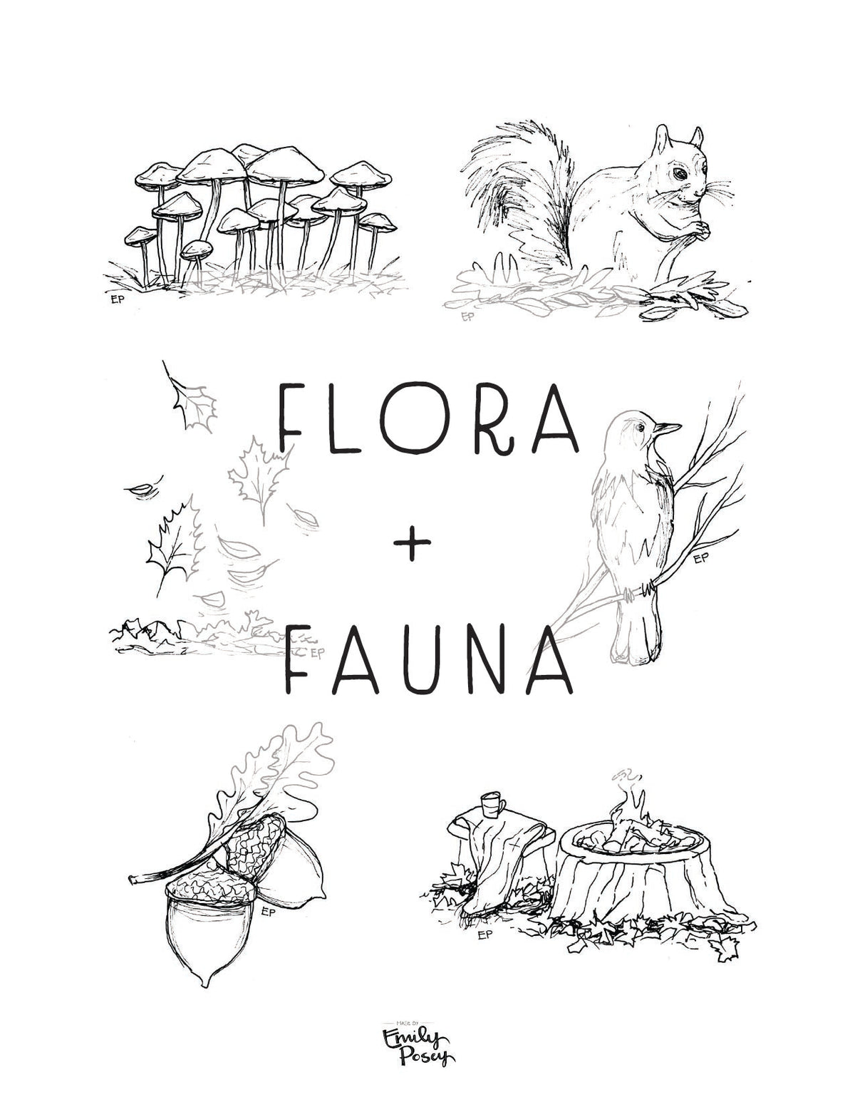 Printable Autumn Coloring Sheet Bundles | Digital Download