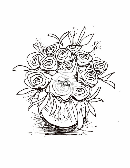 Printable Valentine Coloring Sheet Bundle | Digital Download