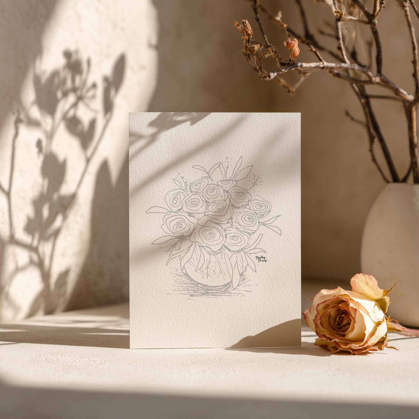 Paintable Greeting Cards | Valentine's Doodles