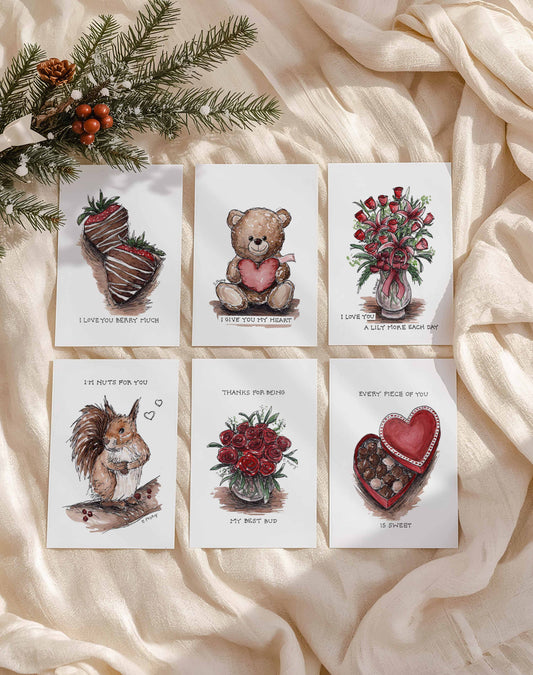 Greeting Cards | Valentine's Watercolor Doodles