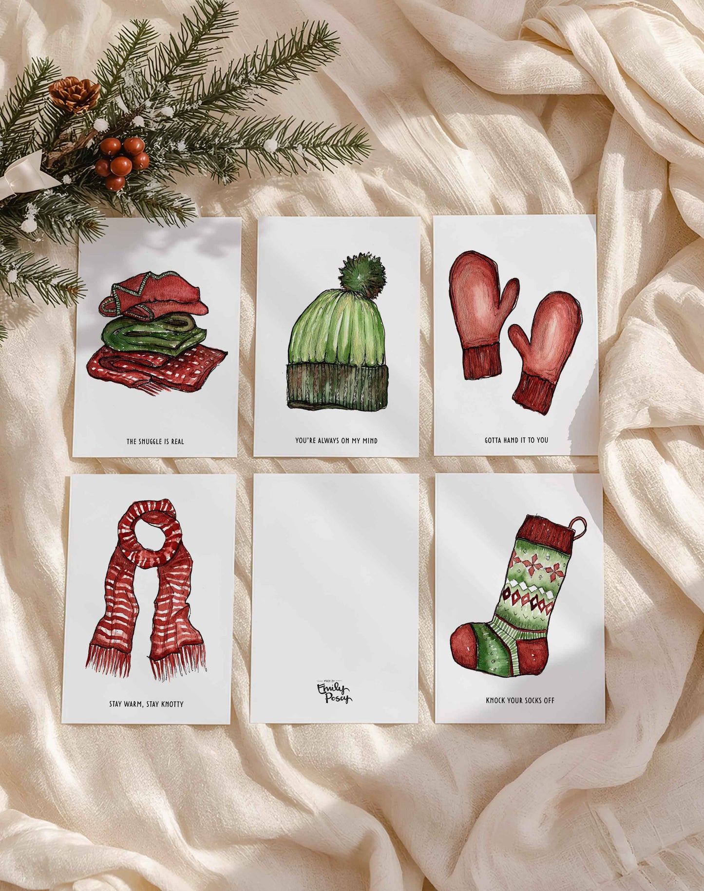 Printable Holiday Greeting Cards | Watercolor