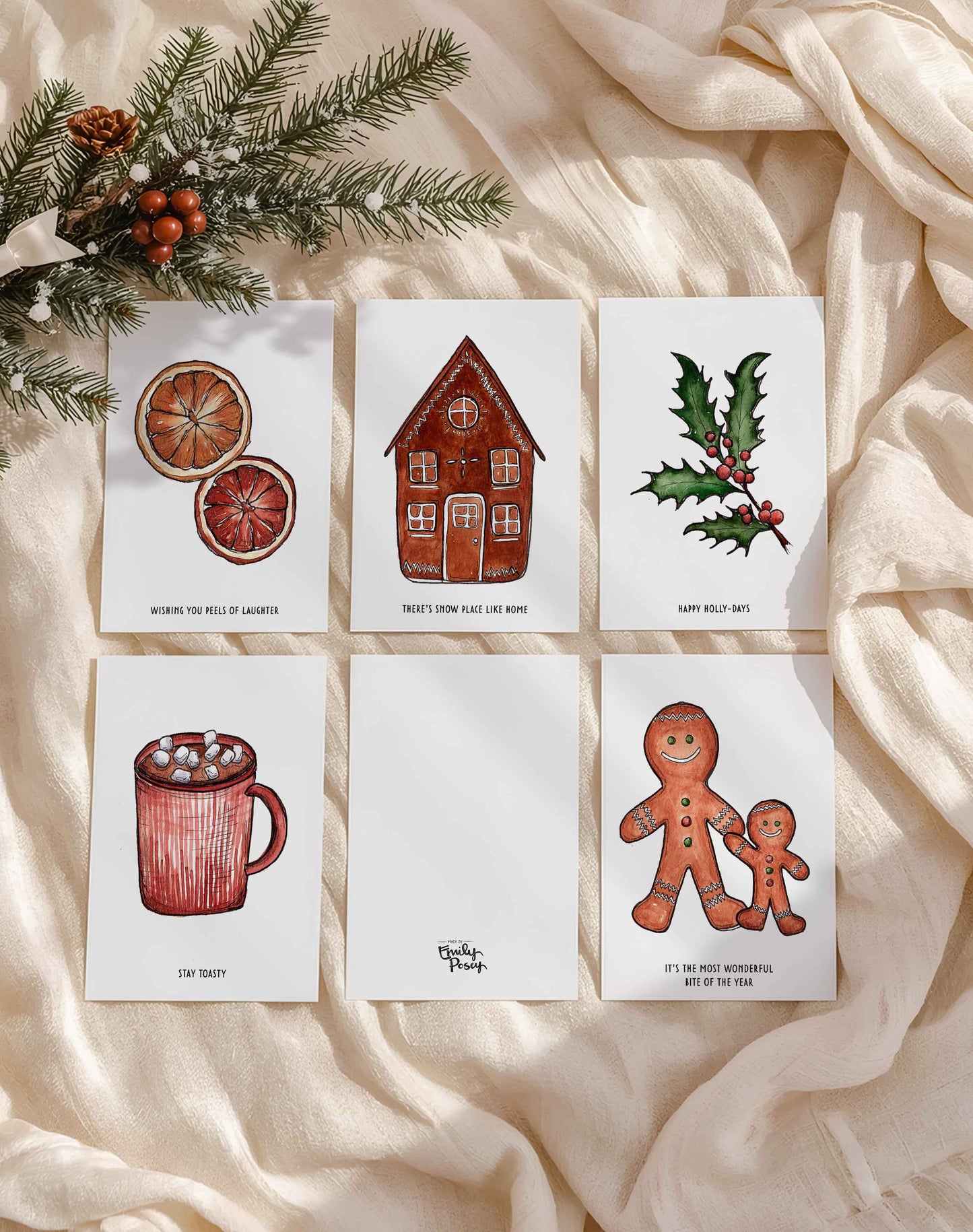 Printable Holiday Greeting Cards | Watercolor