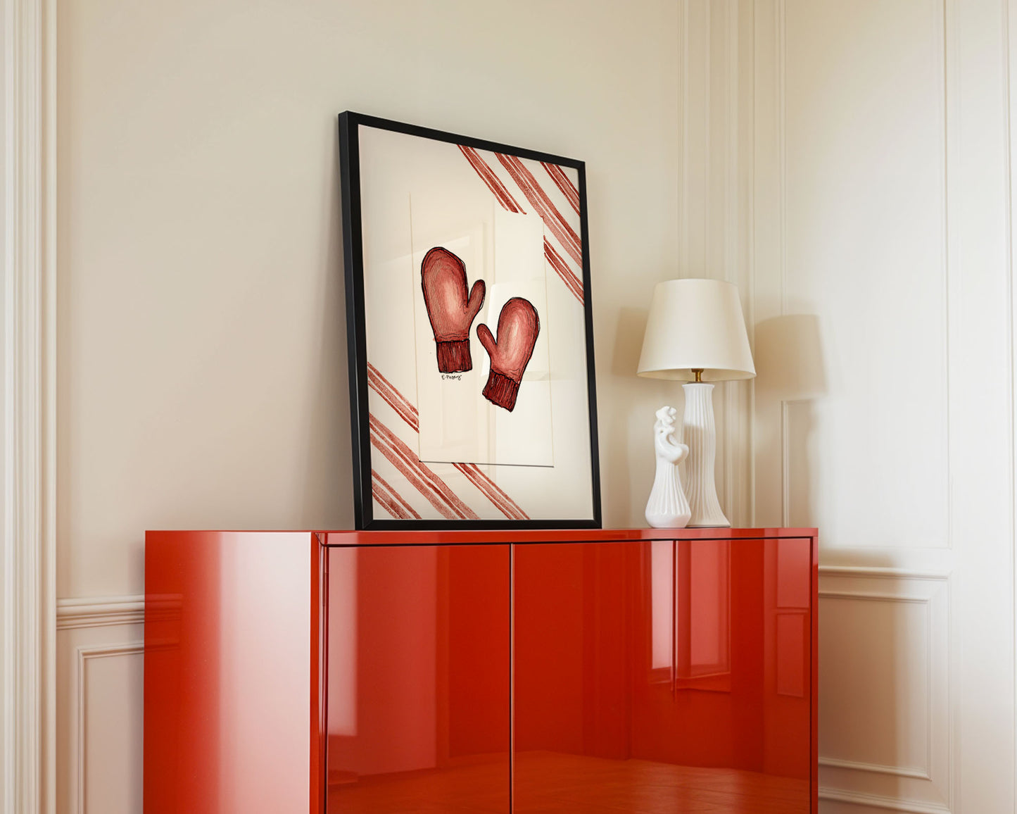 Cozy Mittens | Original Watercolor Painting