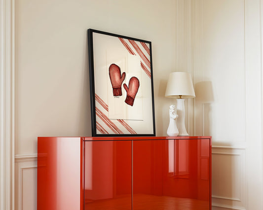 Cozy Mittens | Original Watercolor Painting