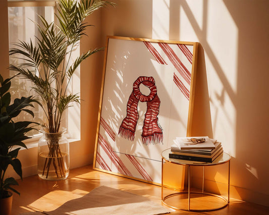 Winter Scarf | Original Watercolor Painting