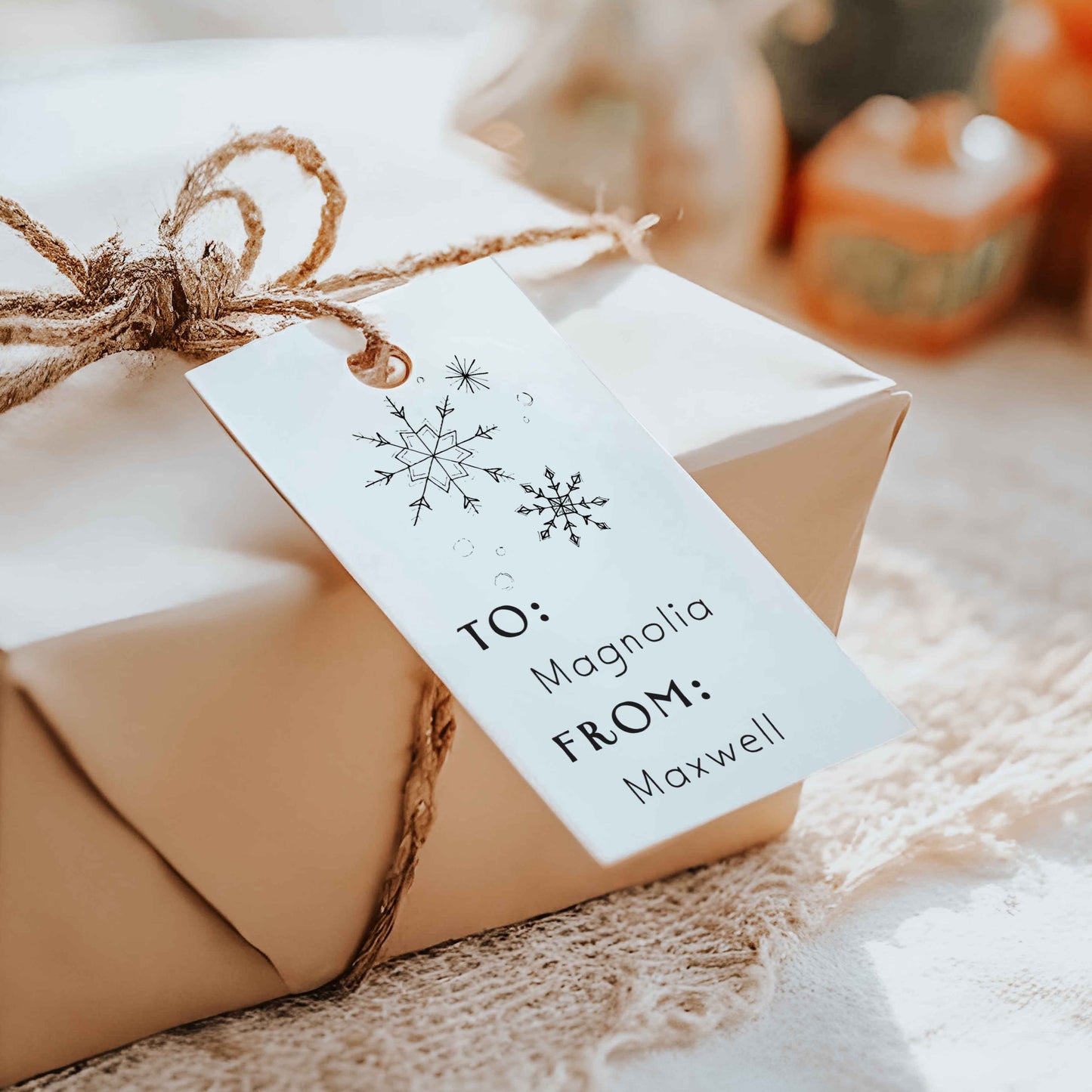 Printable Holiday Gift Tags | Hand-Drawn Pen and Ink
