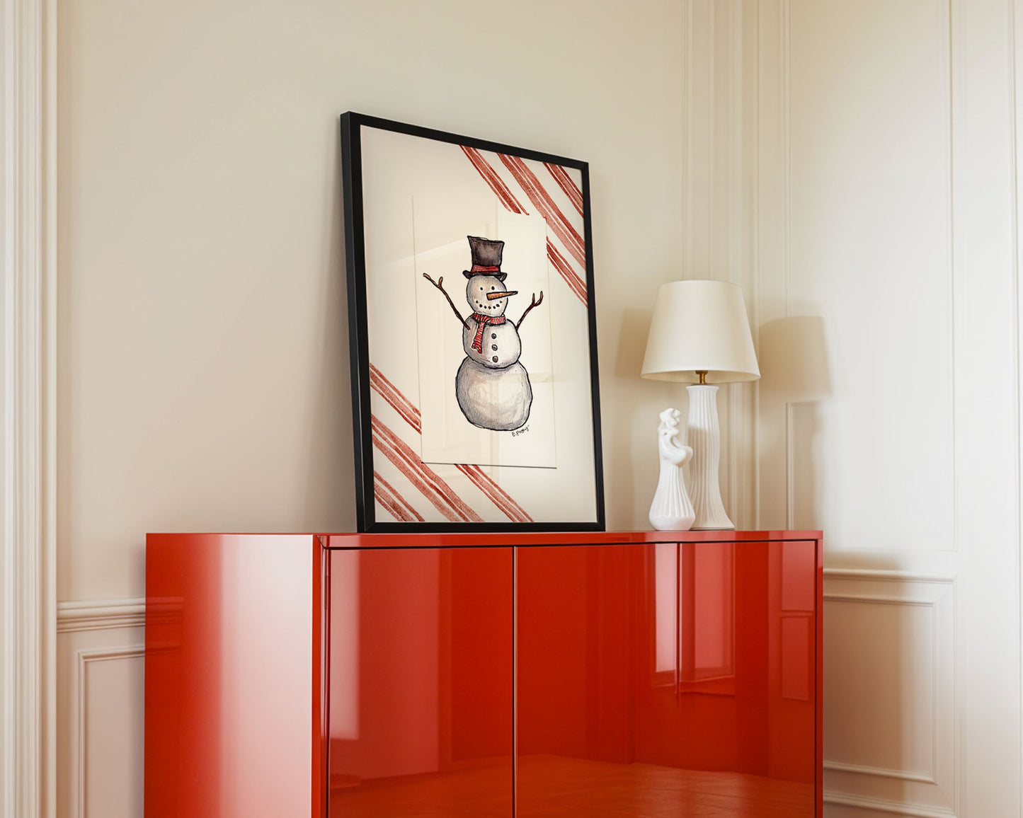 Snowman | Original Watercolor Painting