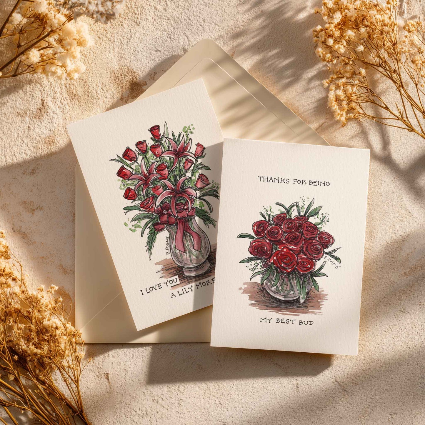 Greeting Cards | Valentine's Watercolor Florals