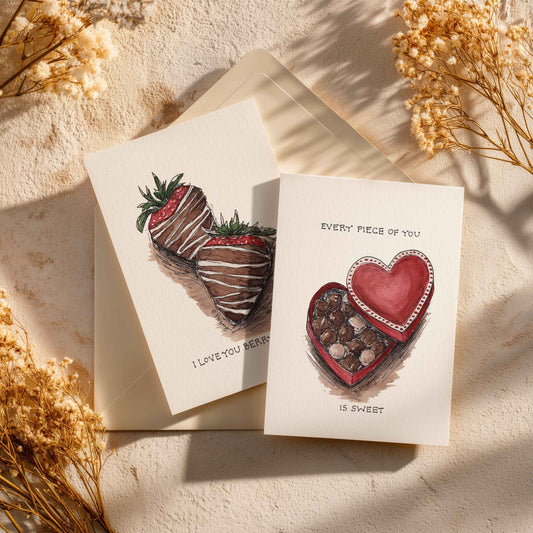Greeting Cards | Valentine's Watercolor Sweets