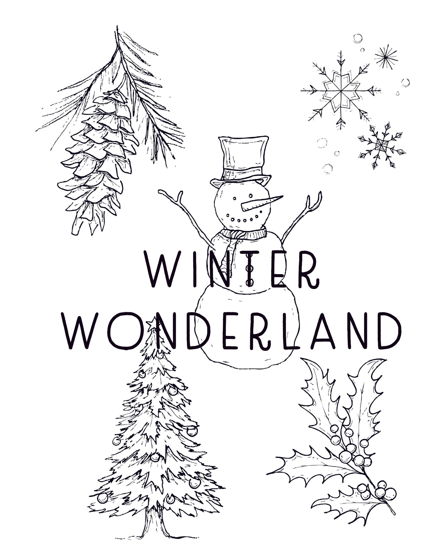 Printable Holiday Coloring Sheet Bundles