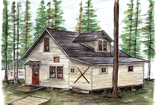 Watercolor Custom House Portrait | Hand Painted from Photo